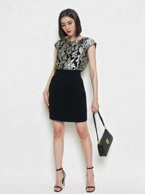 Ted Baker Maxina, Jacquard Double Layer Dress